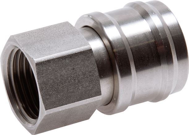 Exemplary representation: Coupling socket with female thread, stainless steel