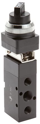 Exemplary representation: 5/2-way rotary switch valve