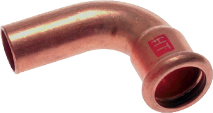 Exemplary representation: 90° bend with internal press end & external press end copper / copper alloy