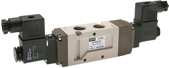 Exemplary representation: 5/3-way solenoid valve