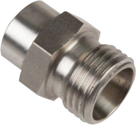 Exemplary representation: Straight weld-on fitting, without nut & cutting ring, 1.4571