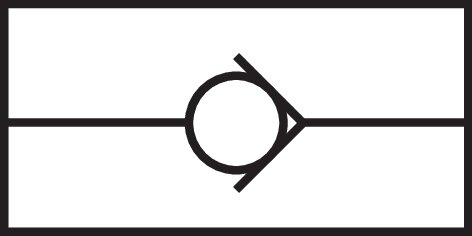 Schematic symbol: Check valve without spring